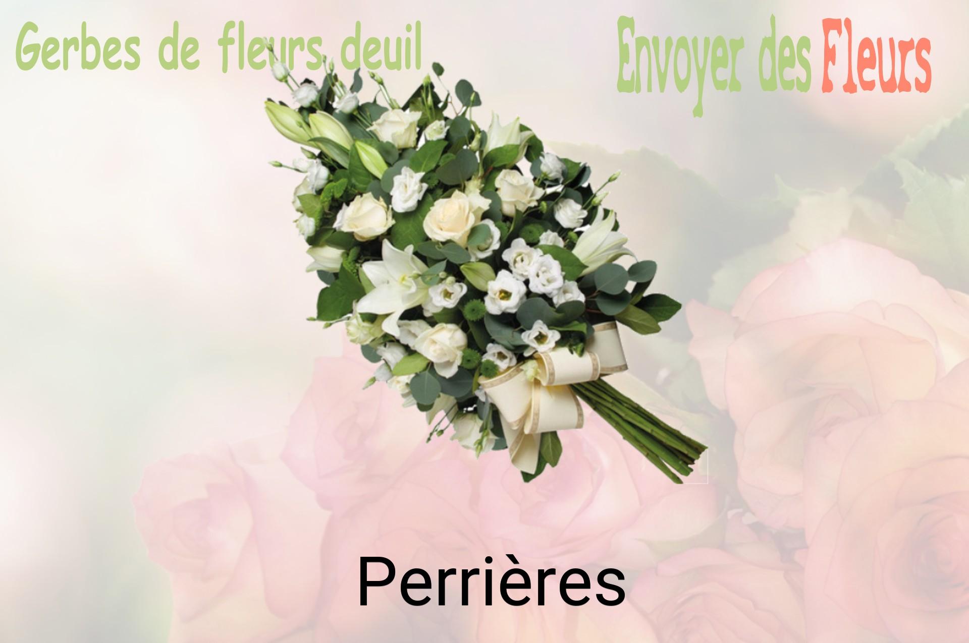 Gerbe de fleurs de deuil livrée à Perrières